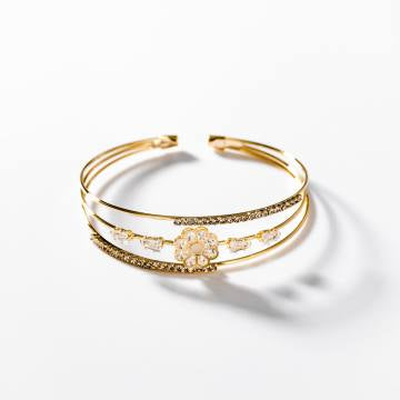 24K vergoldetes Armband -Eisblume - BIGBG036